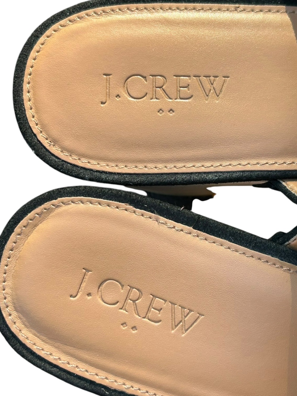 J. Crew Factory Sueded Wooden Platform Clogs 8.5 Boho Slip on Studded Braided - Picture 6 of 12